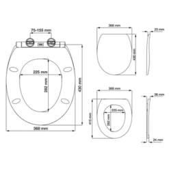 Tiger WC Bril Boston Wit/Chroom Kunststof Met Softclose -Badkamerwinkel Voor Thuis 123 6330