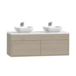 Tiger Helsinki Badkamermeubel 120 Cm Naturel Eiken Met Waskom