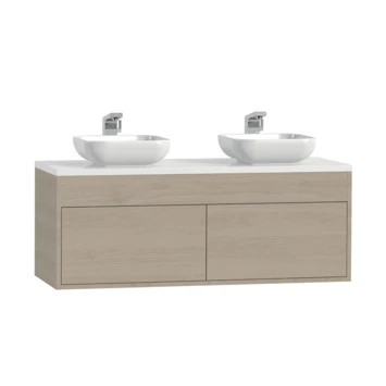 Tiger Helsinki badkamermeubel 120 cm naturel eiken met waskom Tiger Helsinki Badkamermeubel 120 Cm Naturel Eiken Met Waskom -Badkamerwinkel Voor Thuis 123 639