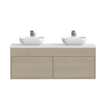 Tiger Helsinki badkamermeubel 120 cm naturel eiken met waskom Tiger Helsinki Badkamermeubel 120 Cm Naturel Eiken Met Waskom -Badkamerwinkel Voor Thuis 123 640