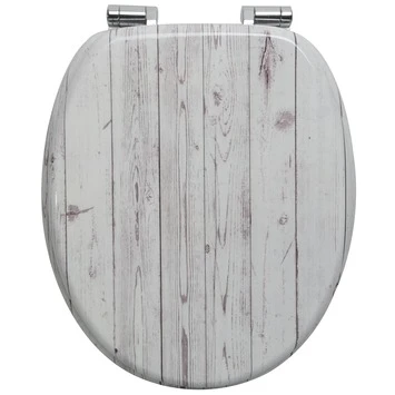 Handson WC bril Antero Steigerhout Print MDF met Softclose Handson WC Bril Antero Steigerhout Print MDF Met Softclose -Badkamerwinkel Voor Thuis 123 6424