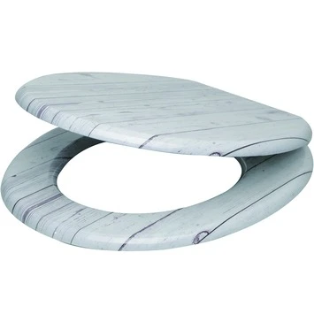 Handson WC bril Antero Steigerhout Print MDF met Softclose Handson WC Bril Antero Steigerhout Print MDF Met Softclose -Badkamerwinkel Voor Thuis 123 6425