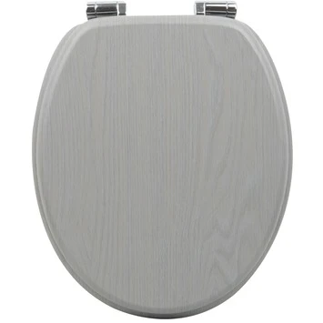 Handson WC bril Antero Grijs Hout met Softclose Handson WC Bril Antero Grijs Hout Met Softclose -Badkamerwinkel Voor Thuis 123 6472