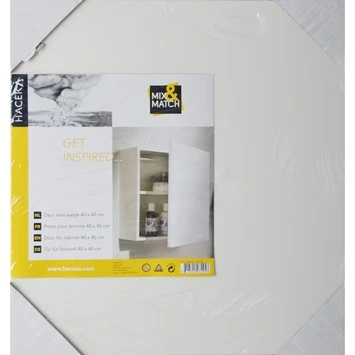 Haceka Mix&match strakke kastdeur wit 40x40 cm Haceka Mix&match Strakke Kastdeur Wit 40x40 Cm -Badkamerwinkel Voor Thuis 123 6532