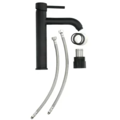 Atlantic Wastafelkraan Spencer Met Hendel Zwart -Badkamerwinkel Voor Thuis 123 6552