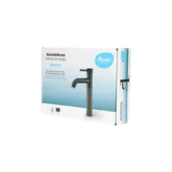 Atlantic Wastafelkraan Spencer Met Hendel Zwart -Badkamerwinkel Voor Thuis 123 6553