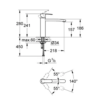 Grohe Keukenkraan Wave Cosmopolitan met Hendel Chroom Grohe Keukenkraan Wave Cosmopolitan Met Hendel Chroom -Badkamerwinkel Voor Thuis 123 6570