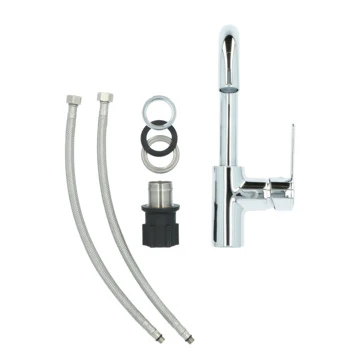 Atlantic wastafelkraan Micah met hendel Chroom Atlantic Wastafelkraan Micah Met Hendel Chroom -Badkamerwinkel Voor Thuis 123 6646