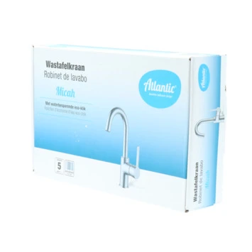 Atlantic wastafelkraan Micah met hendel Chroom Atlantic Wastafelkraan Micah Met Hendel Chroom -Badkamerwinkel Voor Thuis 123 6647