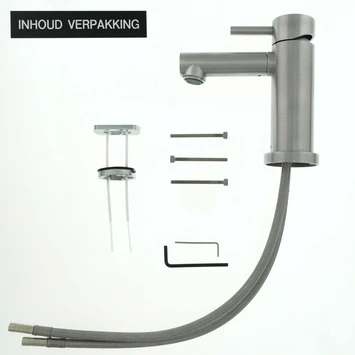 Tiger Wastafelkraan Boston met Hendel RVS Tiger Wastafelkraan Boston Met Hendel RVS -Badkamerwinkel Voor Thuis 123 6710