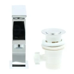 Aqualino Wastafelkraan Panaro Met Hendel En Waste Chroom 8 Aqualino Wastafelkraan Panaro Met Hendel En Waste Chroom -Badkamerwinkel Voor Thuis 123 6726