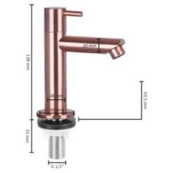 Differnz Fonteinkraan Recht Koper -Badkamerwinkel Voor Thuis 123 6763