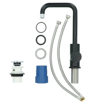 Absolut wastafelkraan Haiti met hendel en pop-up afvoerplug Zwart Absolut Wastafelkraan Haiti Met Hendel En Pop-up Afvoerplug Zwart -Badkamerwinkel Voor Thuis 123 6782