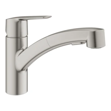 Grohe keukenkraan Start dual spray QuickFix supersteel (RVS look) Grohe Keukenkraan Start Dual Spray QuickFix Supersteel (RVS Look) -Badkamerwinkel Voor Thuis 123 6808