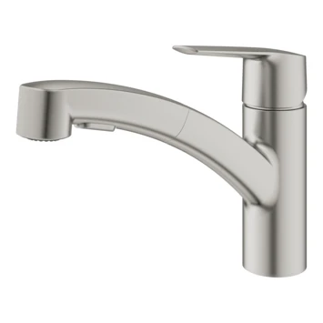 Grohe keukenkraan Start dual spray QuickFix supersteel (RVS look) Grohe Keukenkraan Start Dual Spray QuickFix Supersteel (RVS Look) -Badkamerwinkel Voor Thuis 123 6810