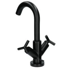 Absolut Wastafelkraan Post 2-knops Zwart 2 Absolut Wastafelkraan Post 2-knops Zwart -Badkamerwinkel Voor Thuis 123 6819