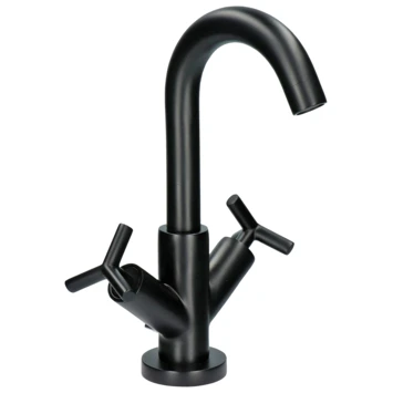 Absolut wastafelkraan Post 2-knops Zwart Absolut Wastafelkraan Post 2-knops Zwart -Badkamerwinkel Voor Thuis 123 6823
