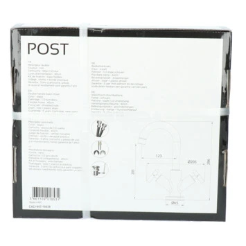 Absolut wastafelkraan Post 2-knops Zwart Absolut Wastafelkraan Post 2-knops Zwart -Badkamerwinkel Voor Thuis 123 6830