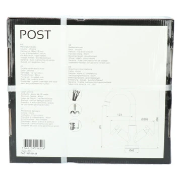 Absolut wastafelkraan Post 2-knops Zwart Absolut Wastafelkraan Post 2-knops Zwart -Badkamerwinkel Voor Thuis 123 6833