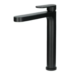 Absolut Wastafelkraan Iode Hoge Uitloop Met Hendel En Waste Zwart