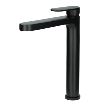 Absolut wastafelkraan Iode hoge uitloop met hendel en waste Zwart Absolut Wastafelkraan Iode Hoge Uitloop Met Hendel En Waste Zwart -Badkamerwinkel Voor Thuis 123 6853