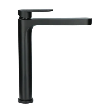 Absolut wastafelkraan Iode hoge uitloop met hendel en waste Zwart Absolut Wastafelkraan Iode Hoge Uitloop Met Hendel En Waste Zwart -Badkamerwinkel Voor Thuis 123 6858