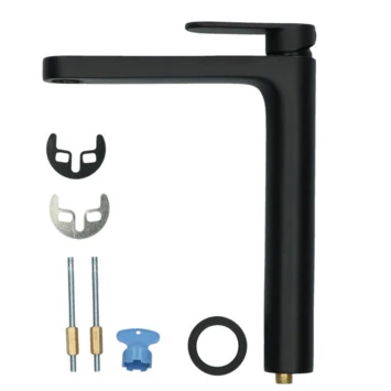 Absolut wastafelkraan Iode hoge uitloop met hendel en waste Zwart Absolut Wastafelkraan Iode Hoge Uitloop Met Hendel En Waste Zwart -Badkamerwinkel Voor Thuis 123 6861