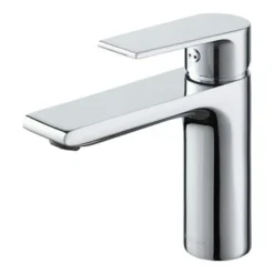 Aqualino Wastafelkraan Rotaldo Met Hendel En Waste Chroom