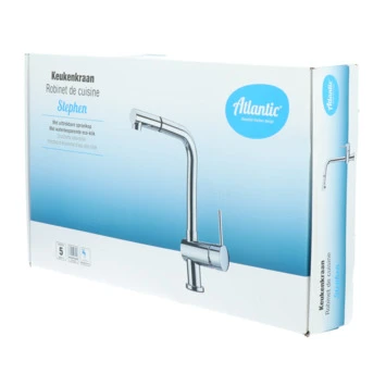 Atlantic keukenkraan Stephen met hendel en uittrekbare sproeikop Chroom Atlantic Keukenkraan Stephen Met Hendel En Uittrekbare Sproeikop Chroom -Badkamerwinkel Voor Thuis 123 7026