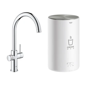Grohe Red Compact Keukenkraan met C-uitloop en 4 liter Kokend Water Boiler Chroom Grohe Red Compact Keukenkraan Met C-uitloop En 4 Liter Kokend Water Boiler Chroom -Badkamerwinkel Voor Thuis 123 7101
