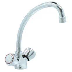 Handson Keukenkraan Thomas 2-knops Chroom Met Uitloop 235mm 6 Handson Keukenkraan Thomas 2-knops Chroom Met Uitloop 235mm -Badkamerwinkel Voor Thuis 123 7141