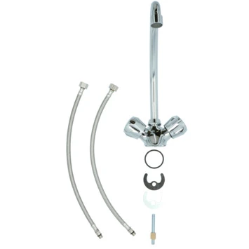 Handson Keukenkraan Thomas 2-knops Chroom met uitloop 235mm Handson Keukenkraan Thomas 2-knops Chroom Met Uitloop 235mm -Badkamerwinkel Voor Thuis 123 7145