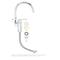 Grohe Keukenkraan Wave Cosmopolitan Met Hendel En C-uitloop Chroom 2 Grohe Keukenkraan Wave Cosmopolitan Met Hendel En C-uitloop Chroom -Badkamerwinkel Voor Thuis 123 7212