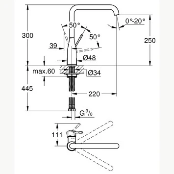 GROHE keukenkraan Essence L-size met hendel Supersteel GROHE Keukenkraan Essence L-size Met Hendel Supersteel -Badkamerwinkel Voor Thuis 123 7255