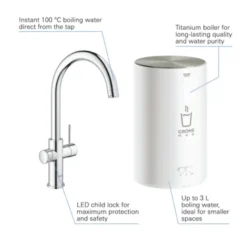 Grohe Red Compact Keukenkraan Met C-uitloop En 4 Liter Kokend Water Boiler Supersteel 3 Grohe Red Compact Keukenkraan Met C-uitloop En 4 Liter Kokend Water Boiler Supersteel -Badkamerwinkel Voor Thuis 123 7259