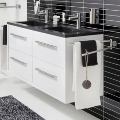 TIGER Boston Kolomkast 40cm Wit Hoogglans Rvs 2 TIGER Boston Kolomkast 40cm Wit Hoogglans Rvs -Badkamerwinkel Voor Thuis 123 727