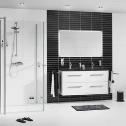 TIGER Boston Kolomkast 40cm Wit Hoogglans Rvs 3 TIGER Boston Kolomkast 40cm Wit Hoogglans Rvs -Badkamerwinkel Voor Thuis 123 728