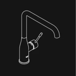 GROHE Keukenkraan Essence L-size Met Hendel Chroom -Badkamerwinkel Voor Thuis 123 7323