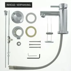 Tiger Wastafelkraan Boston Met Hendel En Waste Chroom 5 Tiger Wastafelkraan Boston Met Hendel En Waste Chroom -Badkamerwinkel Voor Thuis 123 7377