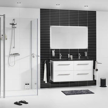 Boston kolomkast wit hoogglans 40cm TIGER Boston Kolomkast Wit Hoogglans 40cm -Badkamerwinkel Voor Thuis 123 741