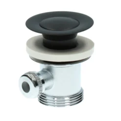 Aqualino Wastafelkraan Fortore 2-knops Met Waste Zwart -Badkamerwinkel Voor Thuis 123 7428