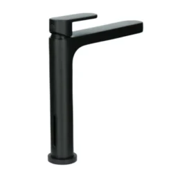 Absolut Wastafelkraan Iode Medium Met Hendel En Waste Zwart -Badkamerwinkel Voor Thuis 123 7440