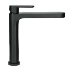 Absolut Wastafelkraan Iode Medium Met Hendel En Waste Zwart -Badkamerwinkel Voor Thuis 123 7441