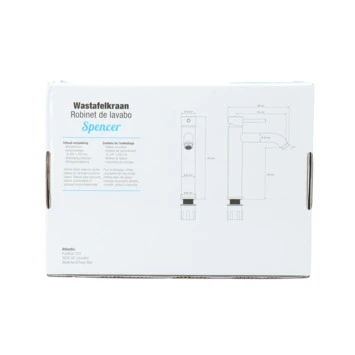 Atlantic wastafelkraan Spencer met hendel RVS Atlantic Wastafelkraan Spencer Met Hendel RVS -Badkamerwinkel Voor Thuis 123 7465