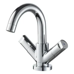 Aqualino Wastafelkraan Fortore 2-knops Met Waste Chroom