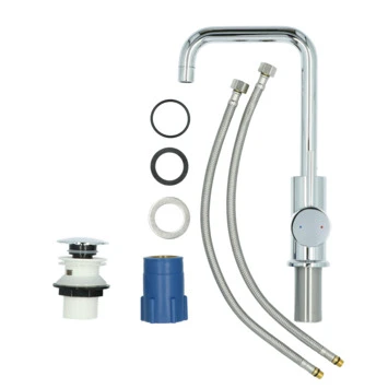 Absolut wastafelkraan Haiti met hendel en pop-up afvoerplug Chroom Absolut Wastafelkraan Haiti Met Hendel En Pop-up Afvoerplug Chroom -Badkamerwinkel Voor Thuis 123 7492