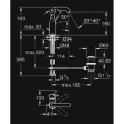 GROHE Wastafelkraan Essence M-size Met Hendel En Waste Cool Sunrise -Badkamerwinkel Voor Thuis 123 7502