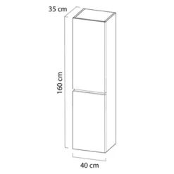 Tiger Karlo Kolomkast Naturel Eiken 160 Cm -Badkamerwinkel Voor Thuis 123 751