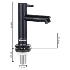 Differnz Fonteinkraan Recht Mat Zwart 2 Differnz Fonteinkraan Recht Mat Zwart -Badkamerwinkel Voor Thuis 123 7529