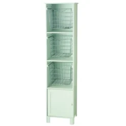 Saniscape Bretagne Kolomkast Met 3 Manden Wit